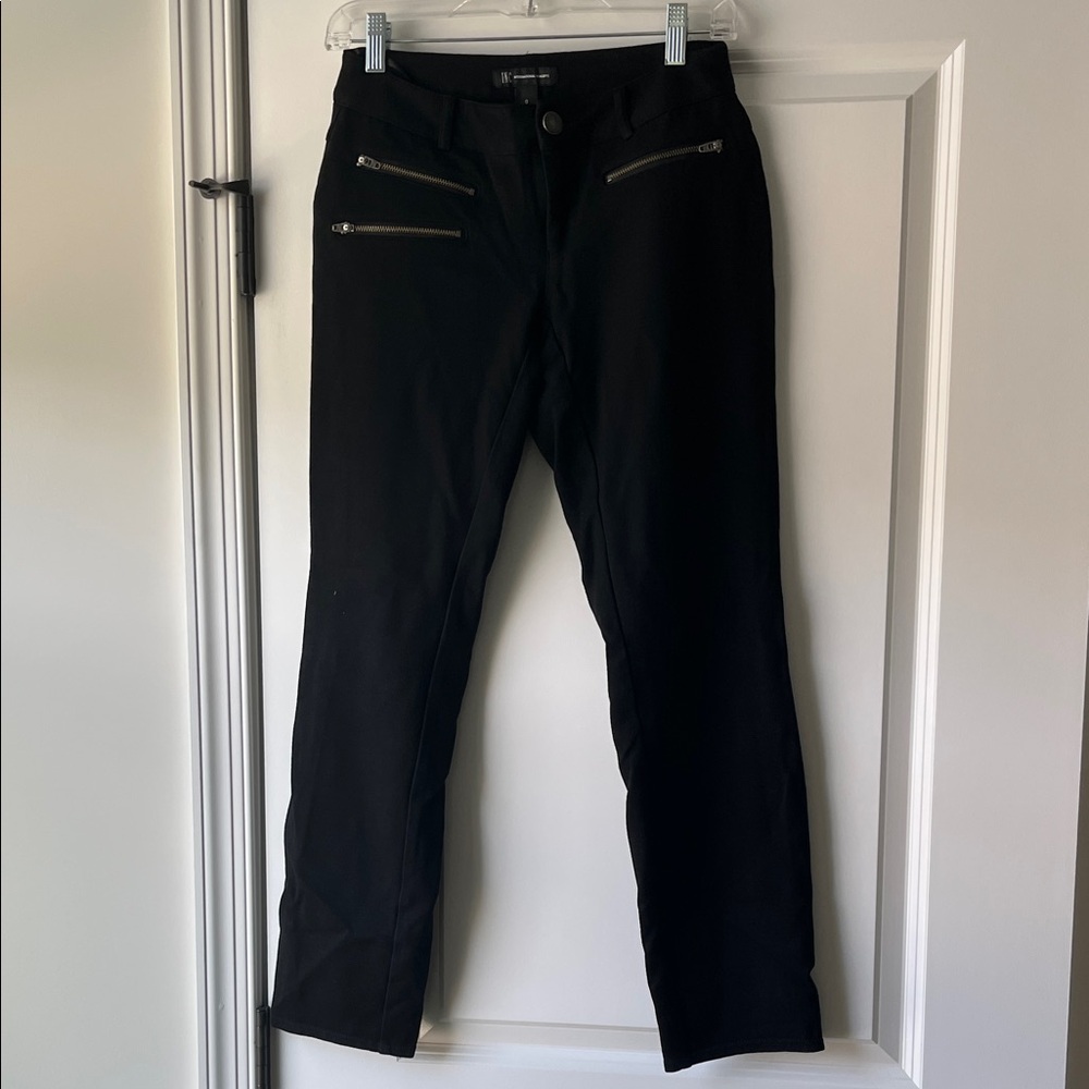 INC International Concepts Black Trousers with Button Detail